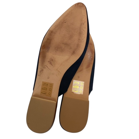 MADEWELL The Remi Mule Suede Leather Point Toe Flats In Black size 9 - Picture 10 of 10